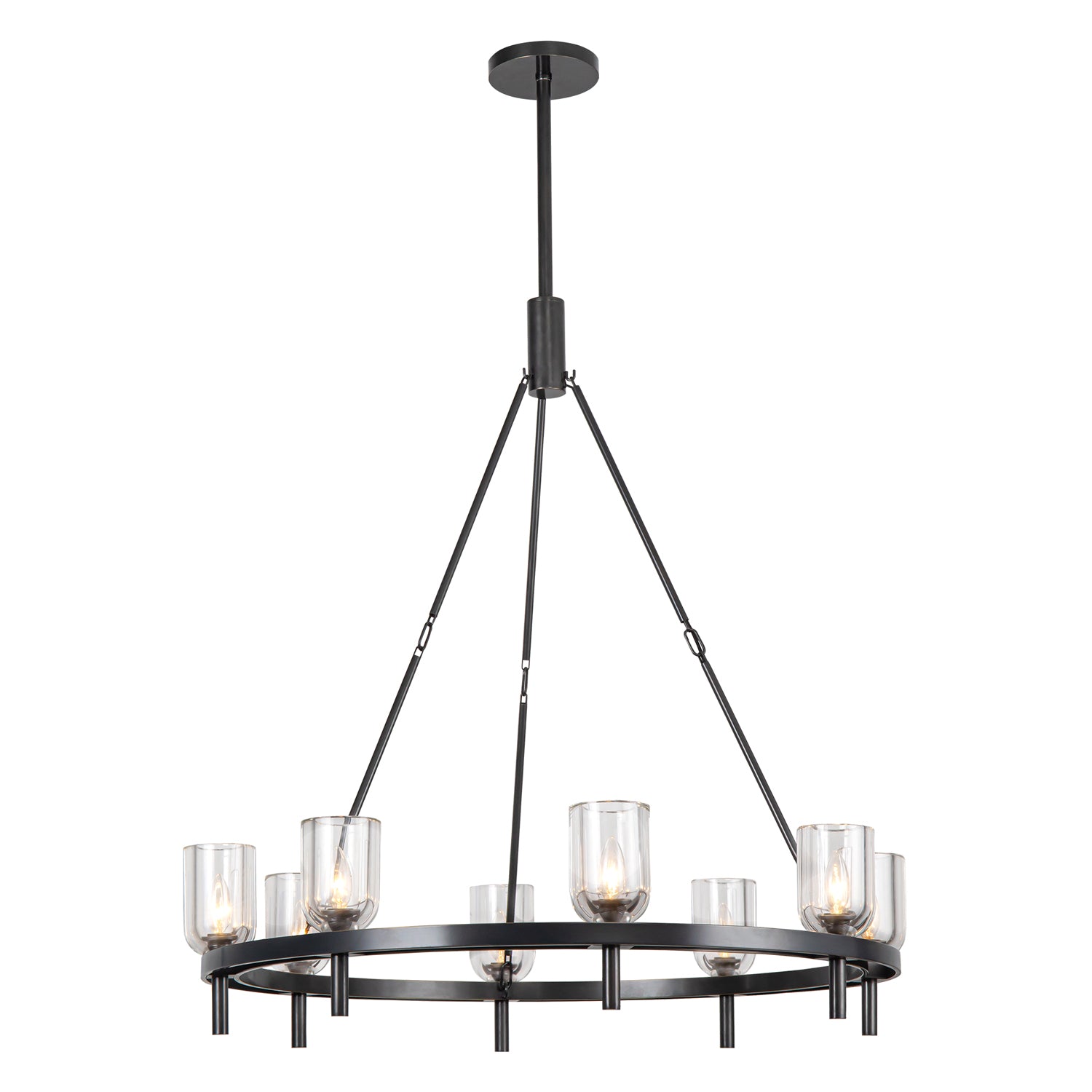 Alora Lighting CH338836UBCC Lucian 8 Light 36.13 inch Urban Bronze Chandelier Ceiling Light