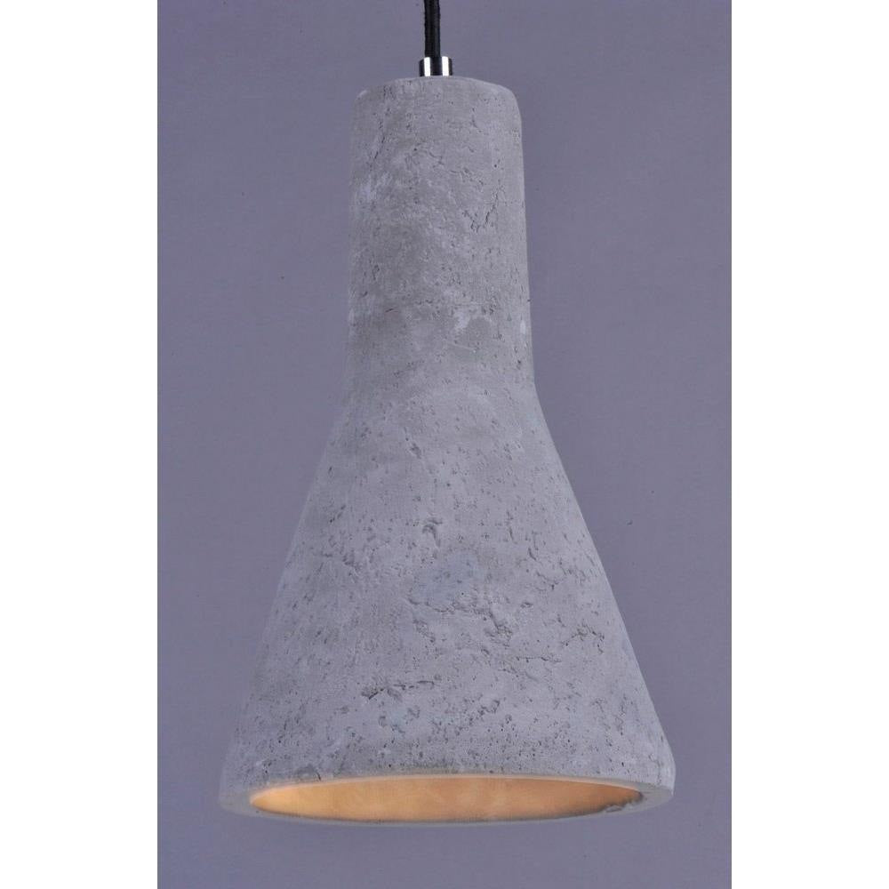 Maxim Lighting 12394GYPC Crete 1 Light Natural Gray Concrete Pendant - Detail Angle View