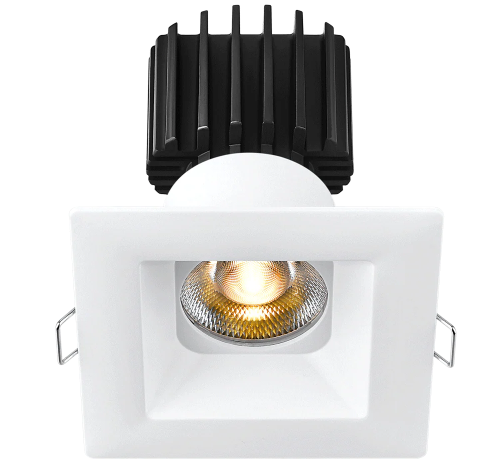 Lotus LED Lights L3F-SRW-WH-LW36-5C98 Tangra 3" Fixed Square Recessed Wide White Trim, Lens White, Beam Angle 36°, Multi-Color Temperature, CRI98