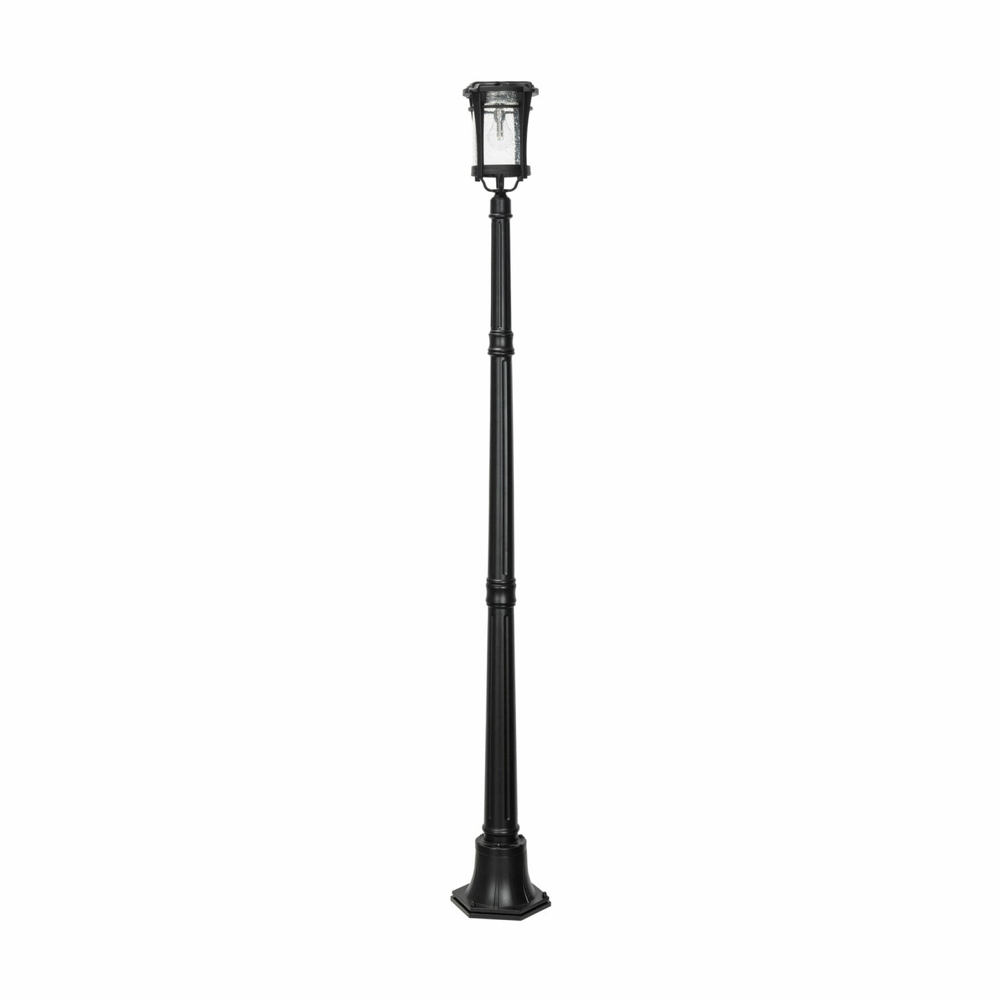 Gama Sonic 124B50071 Aurora Bulb Post Lamp with EZ Anchor, Black Finish