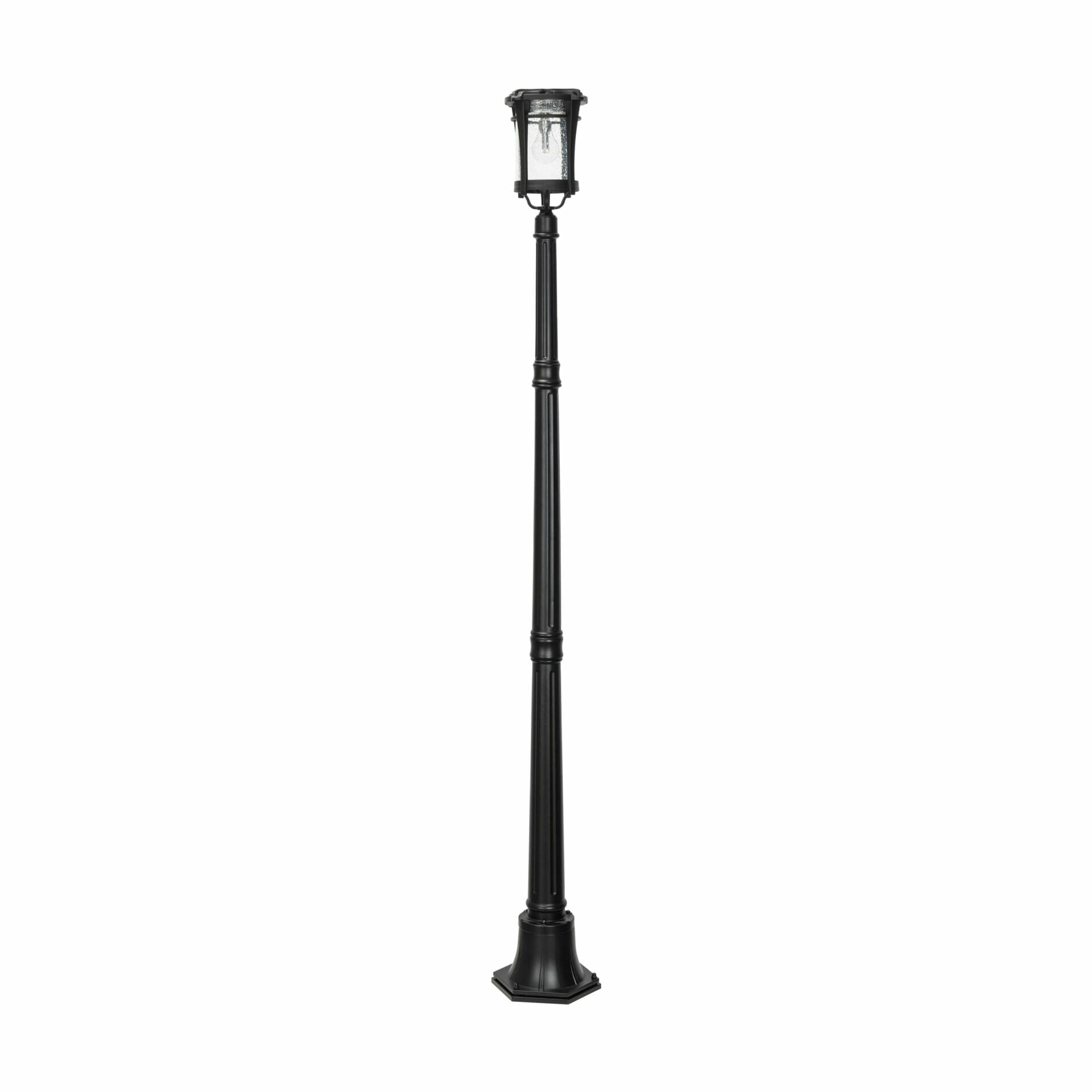 Gama Sonic 124B50071 Aurora Bulb Post Lamp with EZ Anchor, Black Finish