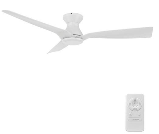 Carro USA CFR523P1-N20-W1-1-FM Dalby Contemporary White 52" Home Ceiling Fan, White Finish