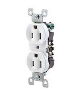 Leviton 12650-W Duplex Receptacle 15A 125V White