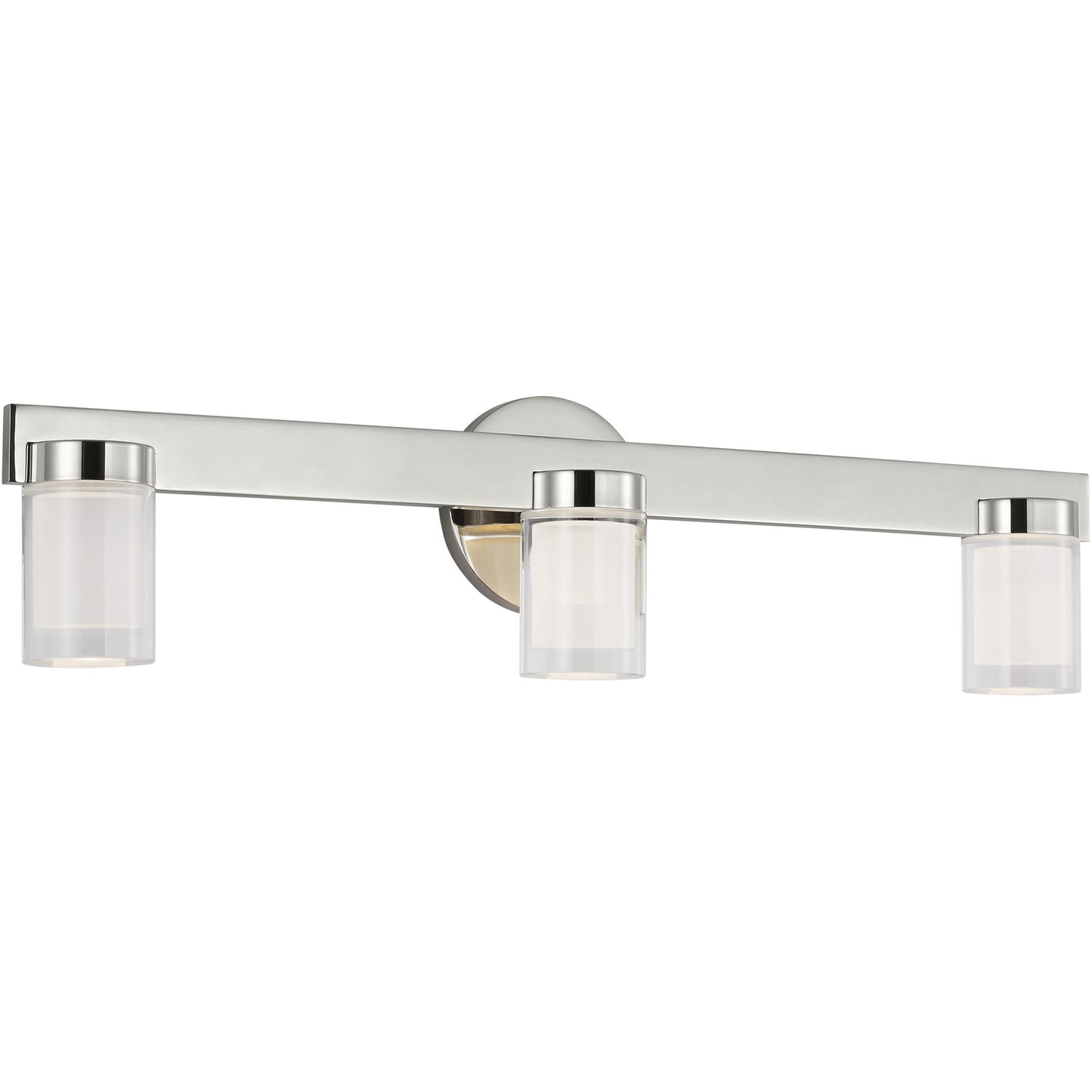 Visual Comfort Architectural KWBA27527N Kelly Wearstler Esfera 3-Light 120V LED Bath Vanity 24" Polished Nickel 2700K