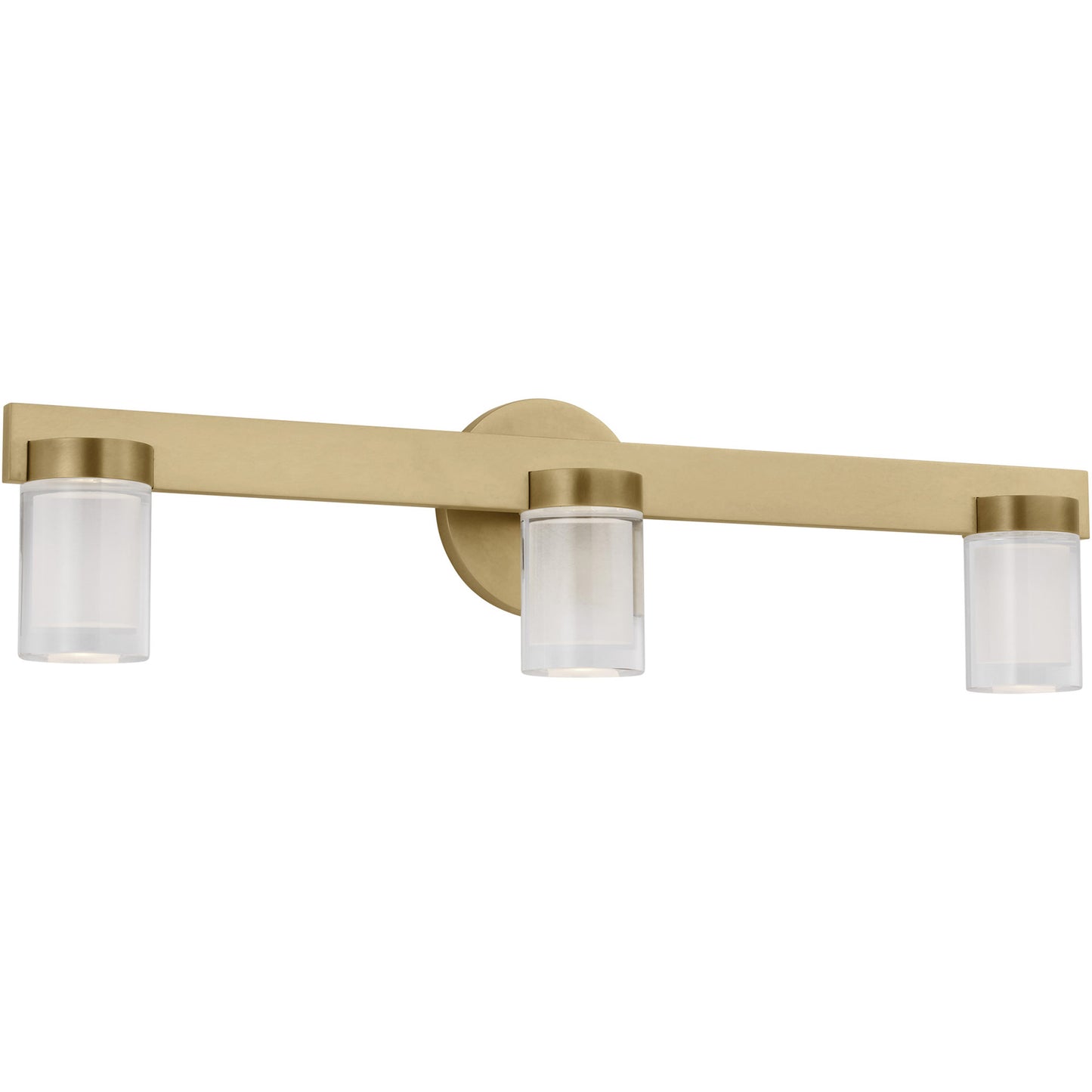 Visual Comfort Architectural KWBA27527NB Kelly Wearstler Esfera 3-Light 120V LED Bath Vanity 24" Natural Brass 2700K
