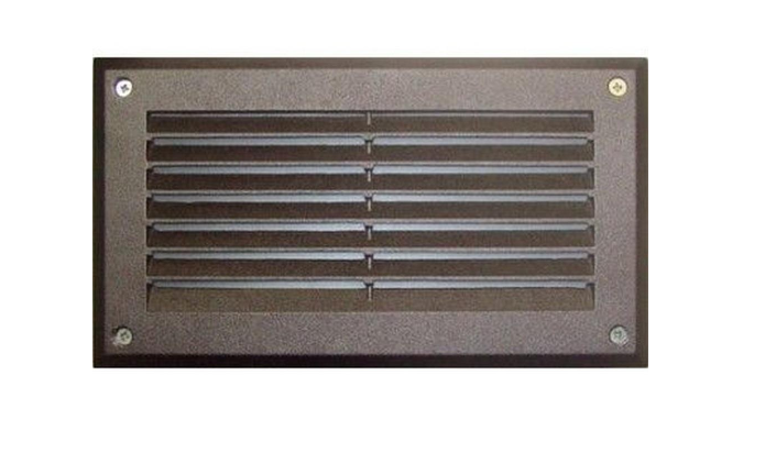 Dabmar Lighting DSL1036-BZ Outdoor Recessed Louver Step Light Cover Plate, PL9, Wattage 9W, Voltage 120V, Bronze Finish