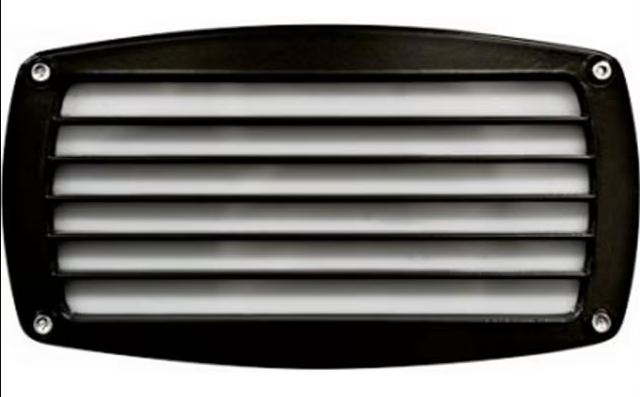 Dabmar Lighting DSL1057-B PL7 Striped Step Light, Wattage 7W, Voltage 120V, Black