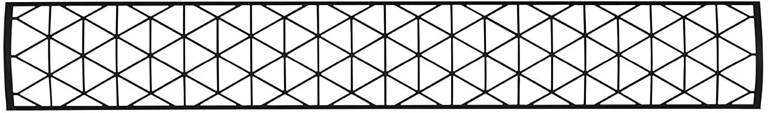 Infratech BL1D39 Dual Element Contemporary Motif Upgrade Kit For 39 Inches Heaters - Black Color