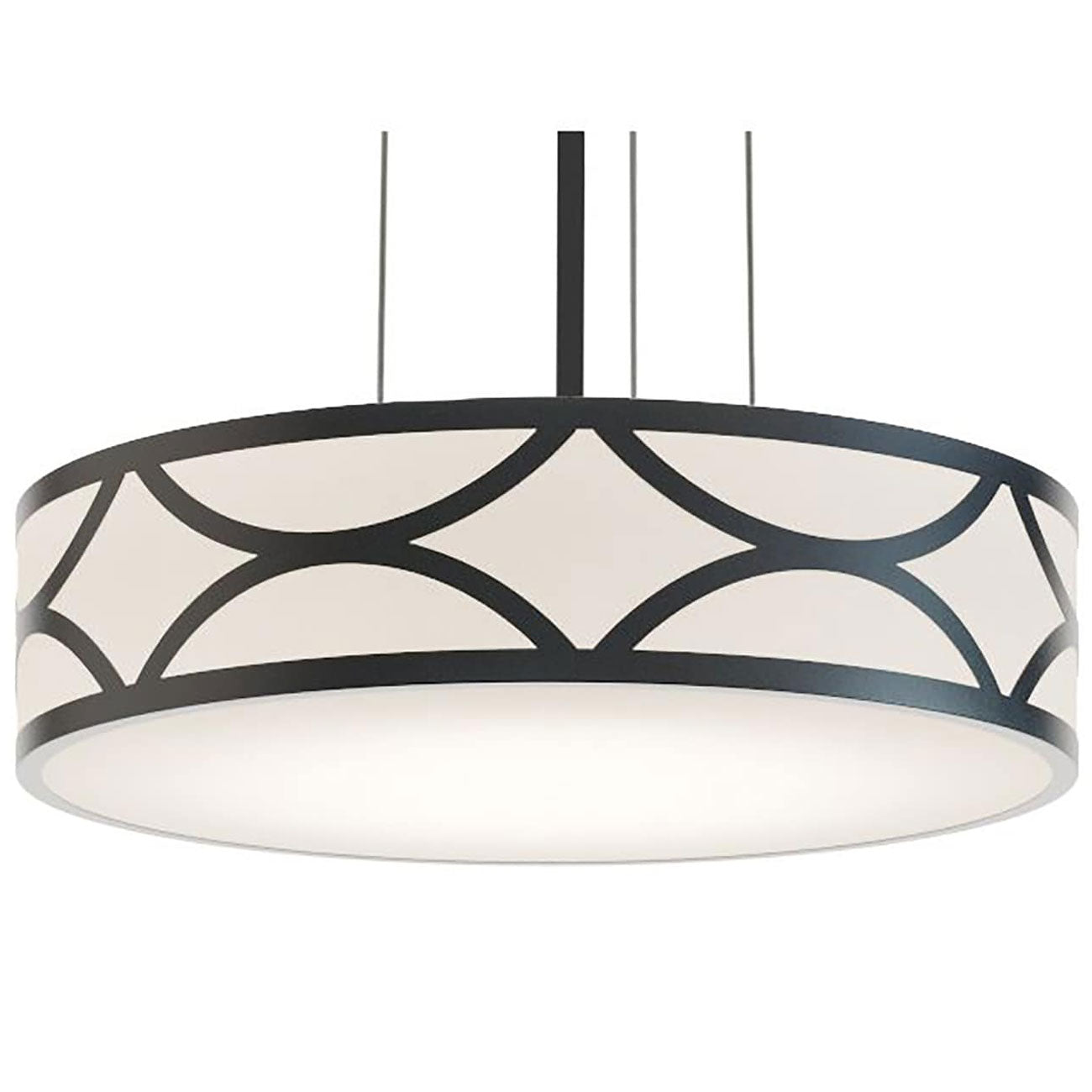 AFX Lighting LAKP16MBBK 16-in 25W Lake Pendant Light, 3-Light, E26, 120V, Black