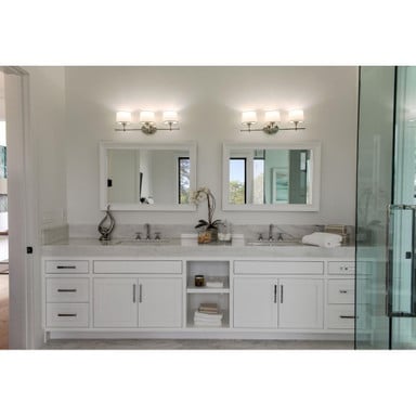 Maxim Lighting 12763WTPN Rondo Polished Nickel Bath Vanity Wall Light - Double Vanity Lifestyle View