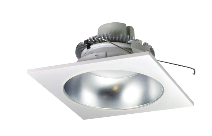 Nora Lighting NLCBC2-65335DW/ALE4 6" Cobalt Click Led Retrofit, Square Reflector With Round Aperture, Diffused Clear Reflector / White Flange, 120v-277v Input, Triac / Elv / 0-10v Dimming, Lumens 750lm, Wattage 10w, Color Temperature 3500k