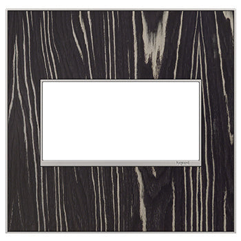 Legrand AWM2GMA4 2-Gang Screwless Wall Plate for Designer Switches and Outlets - Finish: Macassar