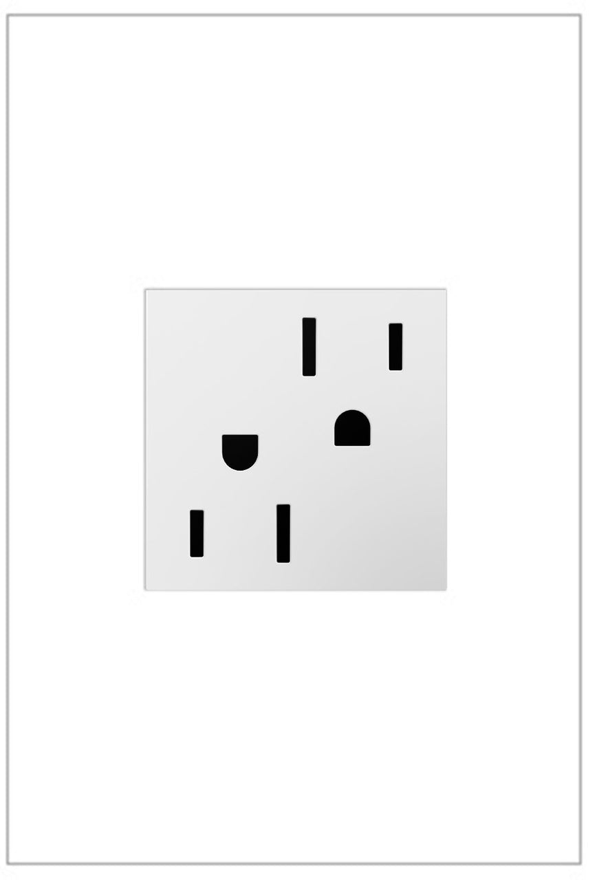 Legrand ARTR202W4 20A Dual Tamper-Resistant Outlet - Finish: White