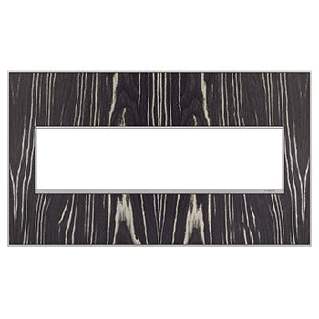 Legrand AWM4GMA4 4-Gang Screwless Wall Plate for Designer Switches and Outlets - Finish: Macassar
