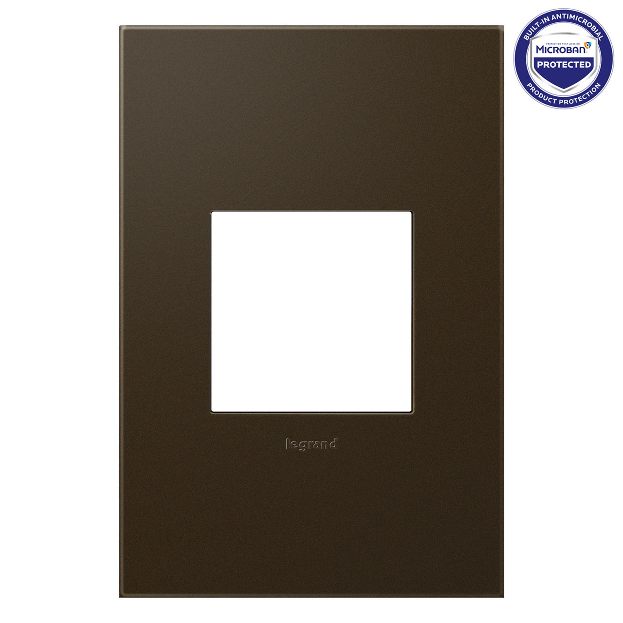 Legrand AWP1G2BR6 1-Gang Screwless Wall Plate with Microban - Finish: Bronze
