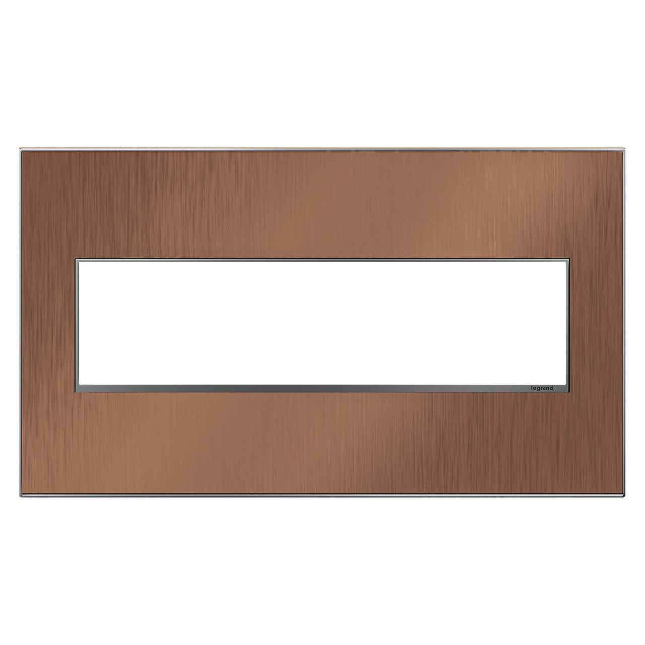Legrand AWM4GCU4 4-Gang Screwless Wall Plate for Designer Switches and Outlets - Finish: Copper