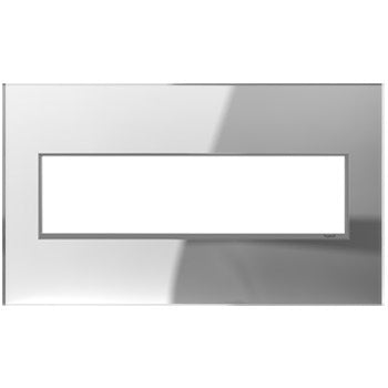 Legrand AWM4GMR1 Mirror 4-Gang Screwless Wall Plate - Finish: Mirror