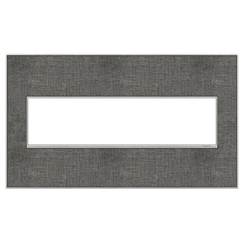 Legrand AWM4GSL4 4-Gang Screwless Wall Plate - Finish: Slate Linen