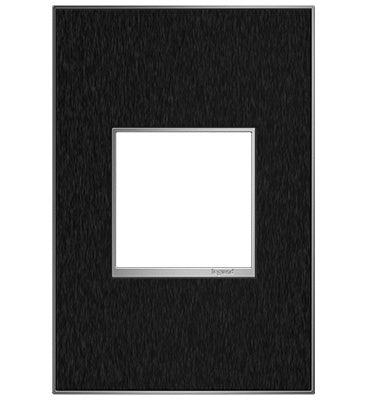 Legrand AWM1G2BLS4 1-Gang Screwless Wall Plate for Designer Switches and Outlets - Finish: Black Stainless