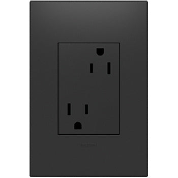 Legrand ARTR153G4 15A Dual Tamper-Resistant Plus-Size Outlet - Finish: Graphite