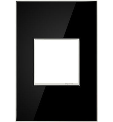 Legrand AWM1G2MB4 Mirror 1-Gang Screwless Wall Plate - Finish: Black Mirror