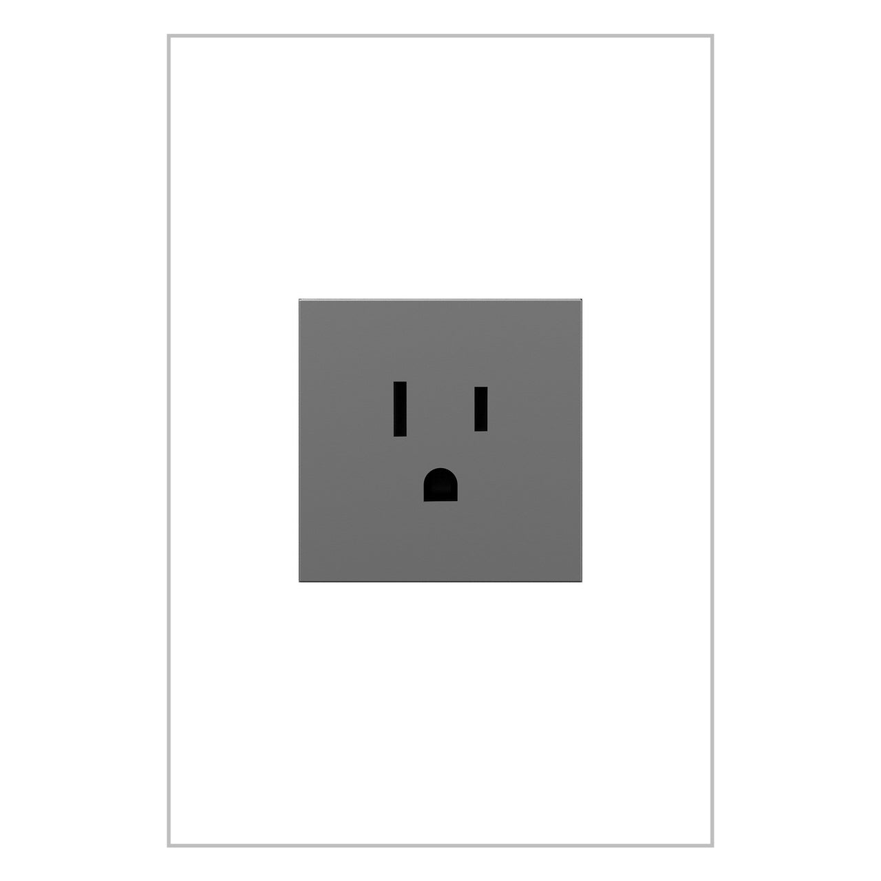 Legrand ARTR151M10 15A Single Tamper-Resistant Outlet - Finish: Magnesium