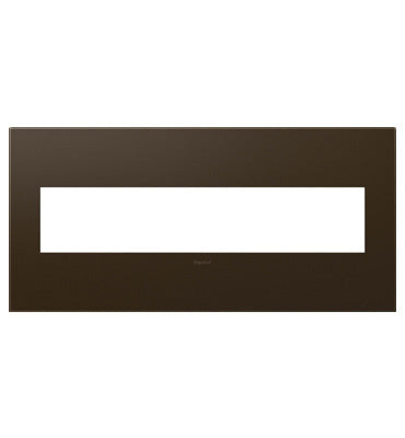 Legrand AWP5GBR1 5-Gang Screwless Wall Plate - Finish: Bronze
