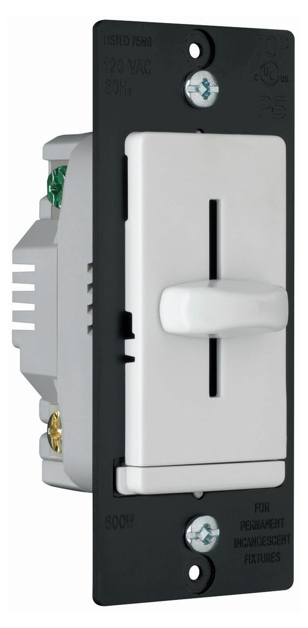 Wattstopper LS600W LS Series Incandescent Slide Dimmer - Finish: White