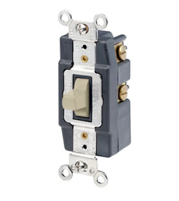 Leviton 1287-I Toggle Switch, 30 Amp, 120/277 Volt, lvory