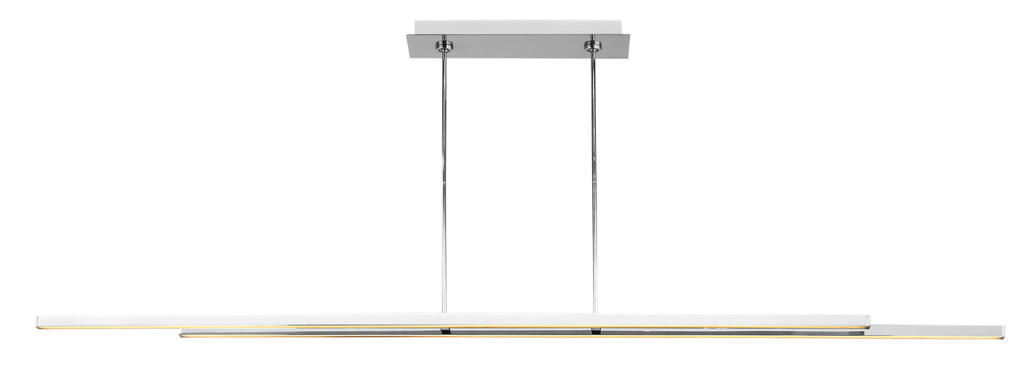 Visual Comfort Architectural 700LSSTG284PSS-LED927 Modern Mick De Giulio Stagger 2 Light 83.5 inch Polished Stainless Steel Linear Chandelier Ceiling Light