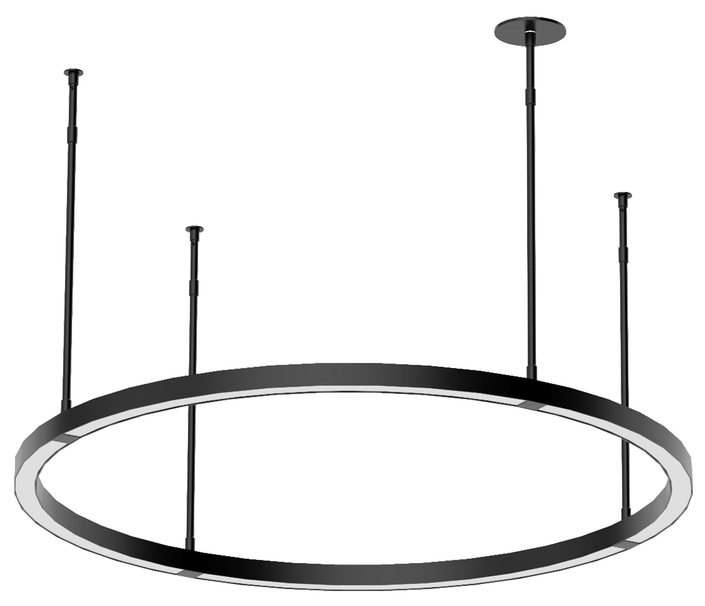 Visual Comfort Architectural MDCH54027B Mick De Giulio Stagger 48", 117W Nightshade Black LED Chandelier 2700K Integrated LED