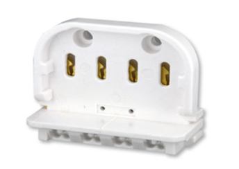 Leviton 13452 Twin Tube Fluorescent Lamp holder, 2G11 Base, 4-Pin, Quick wire 18AWG Solid or Str