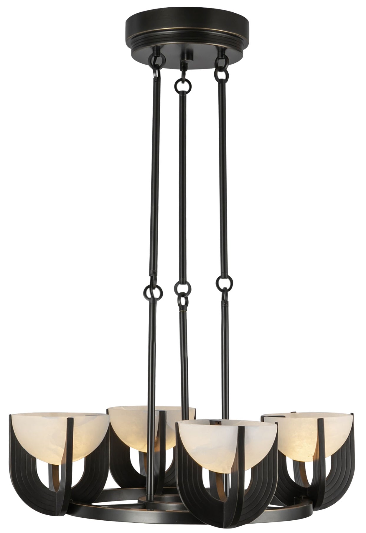 Alora Lighting CH362423UBAR-UNV Colette LED 22.88 inch Chandelier Ceiling Light in Urban Bronze and Alabaster