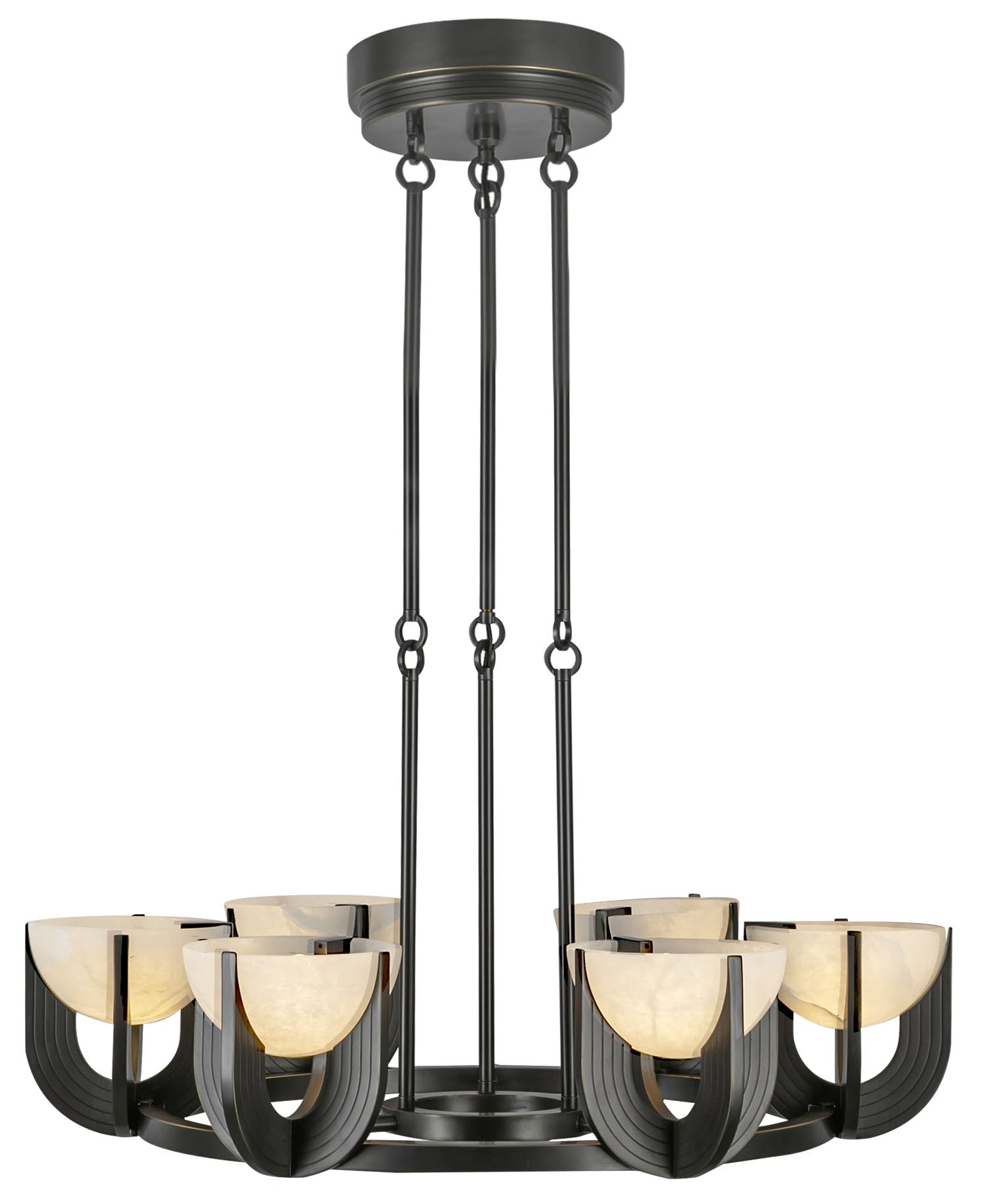 Alora Lighting CH362627UBAR-UNV Colette LED 27.25 inch Chandelier Ceiling Light in Urban Bronze and Alabaster