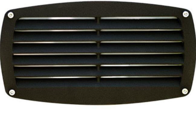 Dabmar Lighting DSL1083-B Recessed Louvered Brick, Step & Wall Light, Wattage 13W, Voltage 120V, Black Finish