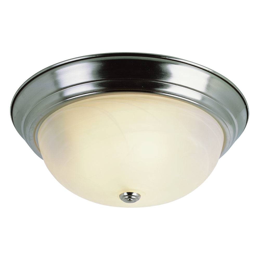 Trans Globe Lighting 13619 BN Browns 3 light 15 inch brushed nickel flush mount ceiling light
