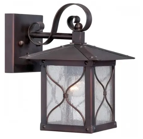 Nuvo 60-5611 Vega 6.5" Outdoor Wall Light Fixture, Classic Bronze, Clear Seed Glass