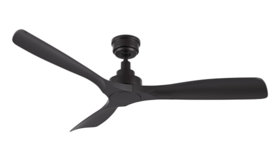 Carro USA SFR523A-N10-B2-1 Kiama Modern Black 52" Home Ceiling Fan, Black Finish