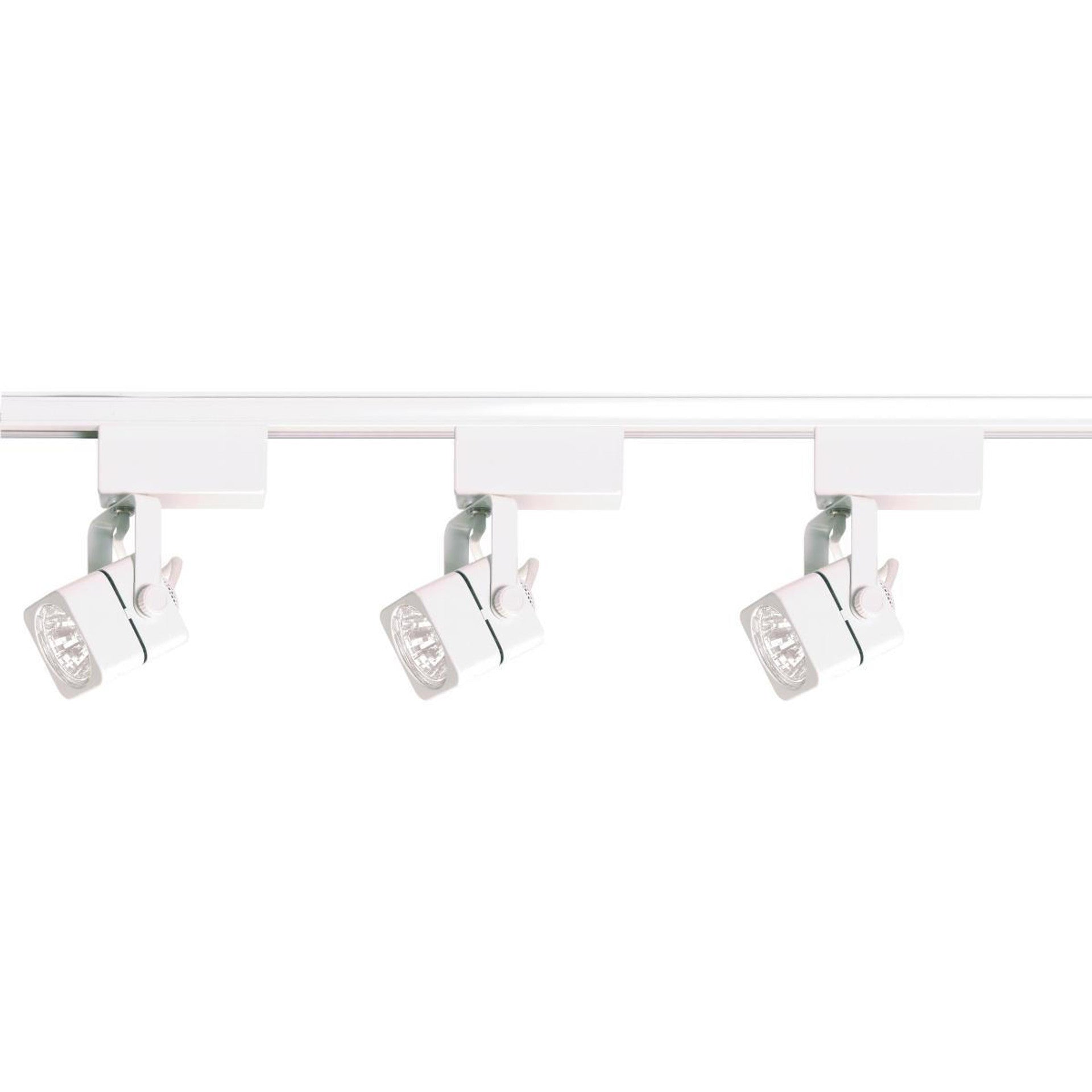 Nuvo TK310 4 Foot 3-Light MR16 Track Light Kit, Square, Line Voltage, White