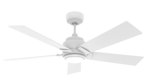 Carro USA SFR485J1-L11-W1-1 Ascender Modern LED 48" Home Ceiling Fan, White Finish