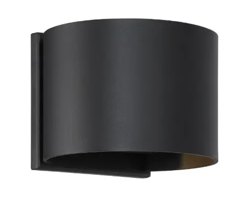 Nuvo 62-1464 LED Round Wall Sconce, Dimmable, Wattage 5W, Lumens 240 lm, Color Temperature 3000K, Black