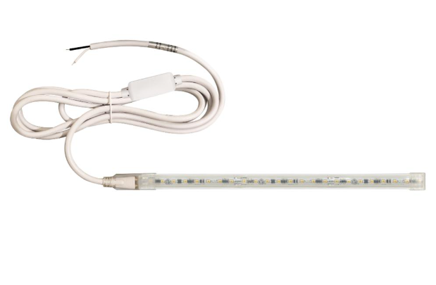 NORA Lighting NUTP13-W4-12-930/HWSP Custom Cut 4-ft Continuous LED Tape Light, 330lm 3.6W per foot, w Mounting Clips and 8 Hardwired Power Cord w Surge Protector, Voltage 120V, Color Temperature 3000K