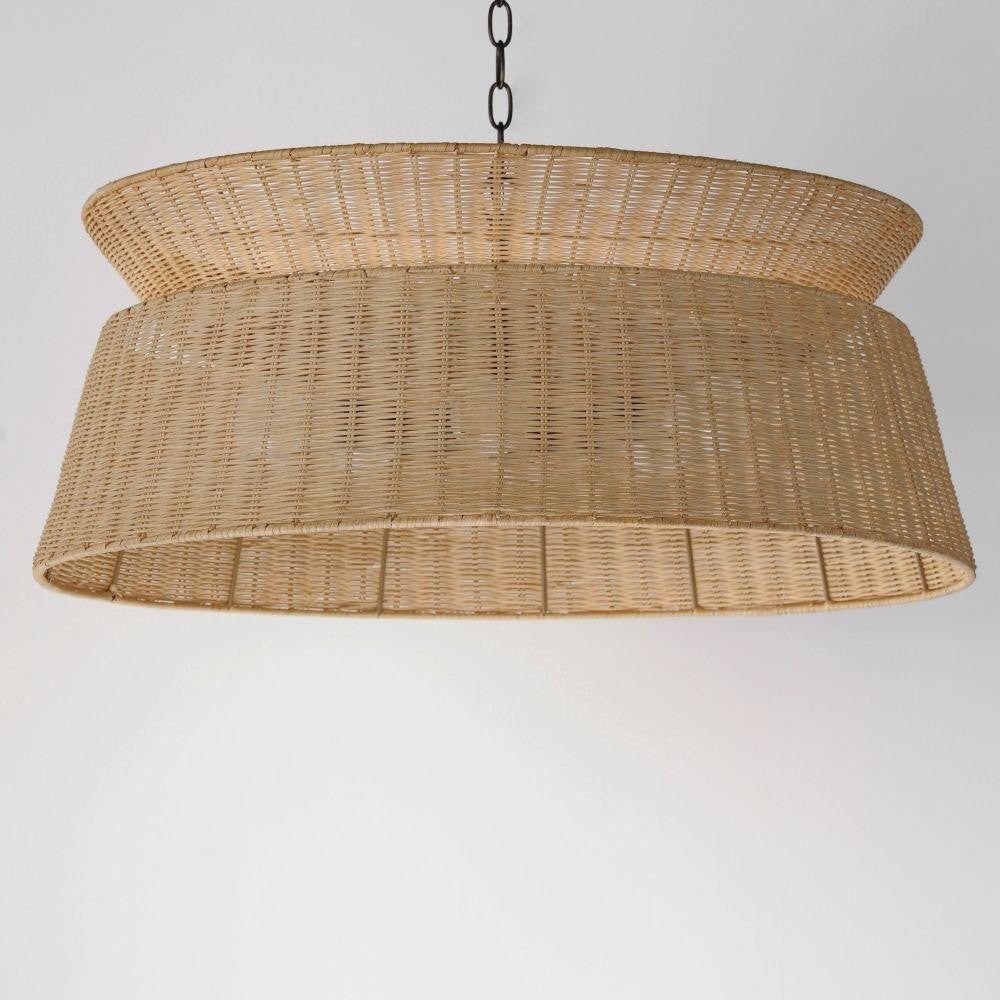 Maxim Lighting 14416NADBZ Tahiti 6 Light Dark Bronze Chandelier - Side Angle View