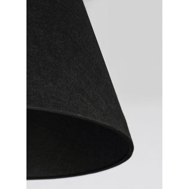 Maxim Lighting 14438BKPN Acoustic 1 Light 30 Inch Black Polished Nickel Pendant Ceiling Light - top close-up of black felt cone shade