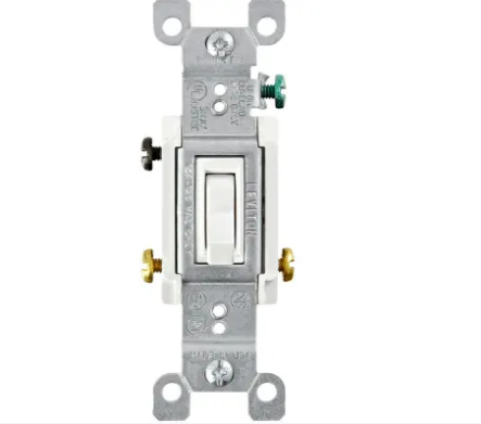 Leviton 1453-WBK 15A 3W TOGGLE SWITCH