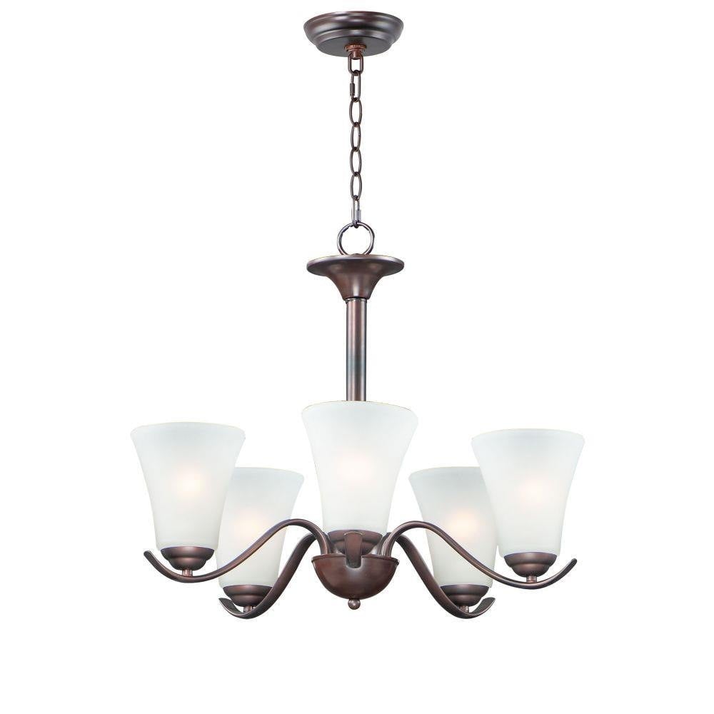 Maxim Lighting 12075FTSN Vital 5 Light 23 Inch Satin Nickel Chandelier Ceiling Light