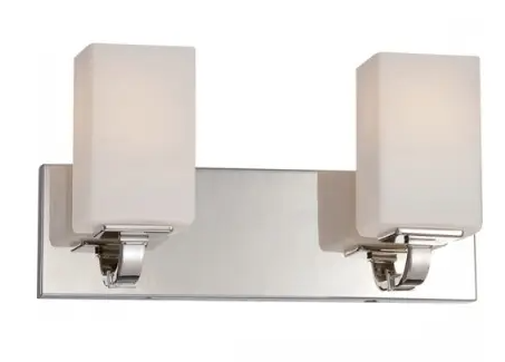 Nuvo 60-5182 15.5in Vista Vanity Light Fixture, 2-light, Polished Nickel