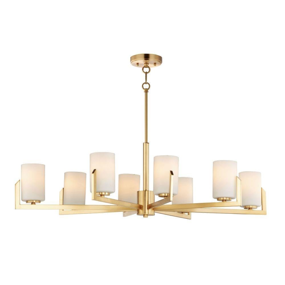 Maxim Lighting 21288SWSN Dart 8 Light 28 Inch Satin Nickel Chandelier Ceiling Light - full view