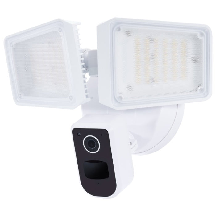 Nuvo 65-920 Rectangular Outdoor SMART LED Security Light with Camera, Starfish Enabled, Wattage 36W, Tunable White, White, Voltage 120-277V