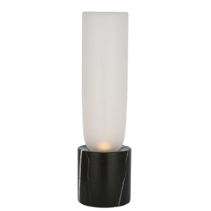 Visual Comfort Architectural KWTB50027CEB Kelly Wearstler Volver 9.7", 11W Black Marble LED Table Lamp 2700K Integrated LED